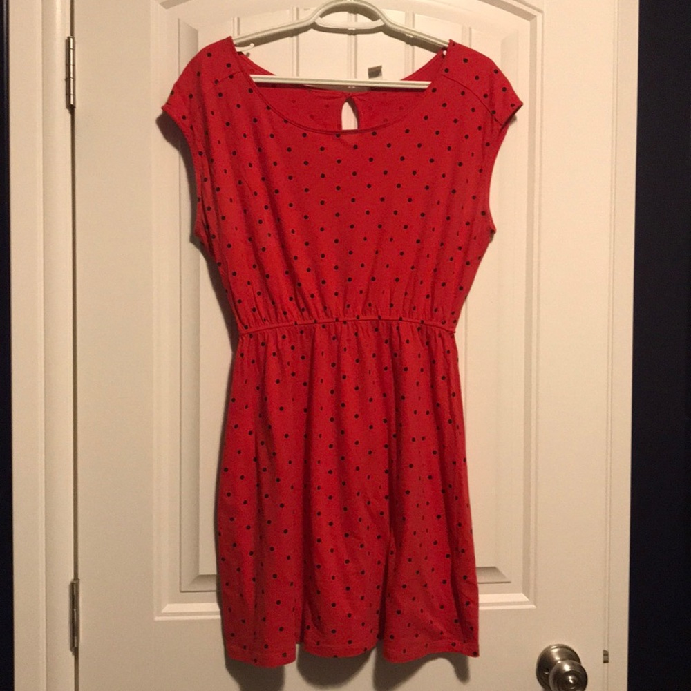 Red polka dot dress/tunic